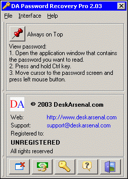 DA Password Recovery Pro Screenshot